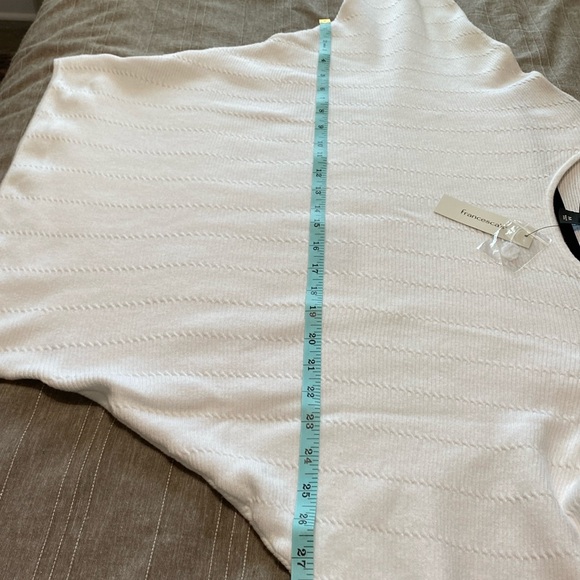 NWT Francesca’s ALYA white Pointelle soft sweater with Dolman sleeves. Size M‎ - Picture 8 of 11